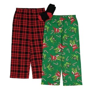 NWT Holiday Dinosaur PJ Pant & Socks Set